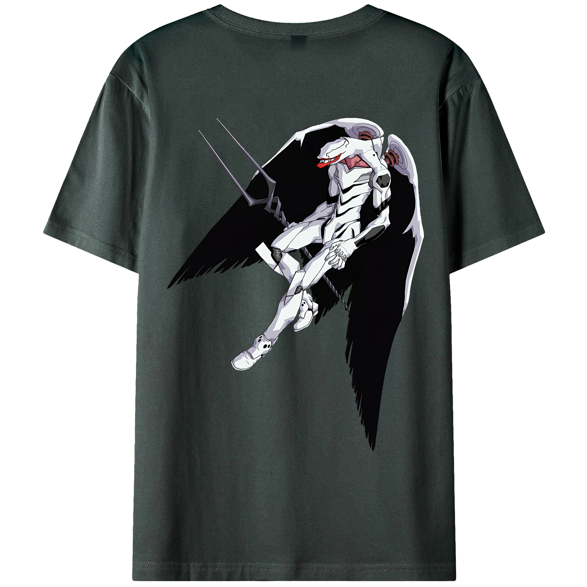 （画像用） EVA 新世紀エヴァンゲリオン 綿100％ メンズ半袖Tシャツ（バックプリント） 通気性